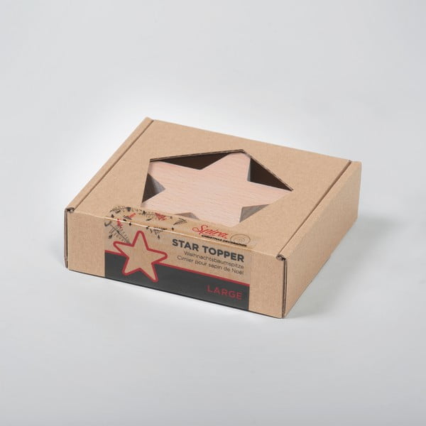 Medinė žvaigždė ant dekoratyvinės eglutės Spira Large-image-4