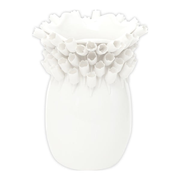 Balto porceliano vaza "Mauro Ferretti Tulip", 25 cm aukščio