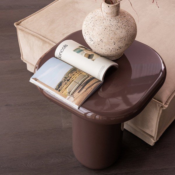 Blizgus šoninis stalas 50x50 cm Zava – WOOOD-image-1