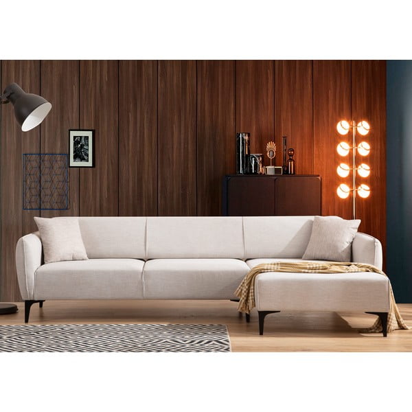 Balta kampinė sofa  Belissimo, dešinysis kampas – Balcab Home-image-4