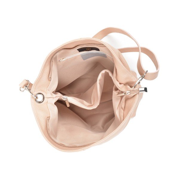 Luisa Vanini odinė rankinė 1029, rožinė-image-2