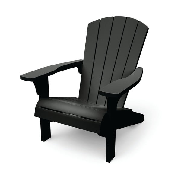 Tamsiai pilka plastikinė sodo kėdė Troy - Keter