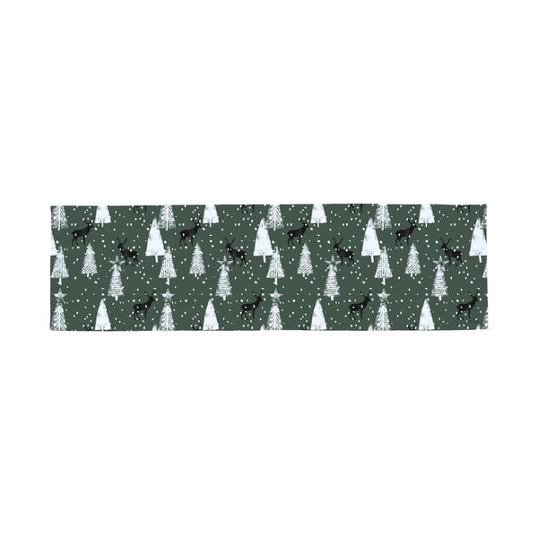 Stalo takelis iš medvilnės su Kalėdų motyvu 40x140 cm Deer in the Forest – Butter Kings
