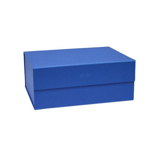Mėlynos spalvos iš kartono daiktadėžė su dangčiu 33x25x15 cm Hako – OYOY Living Design