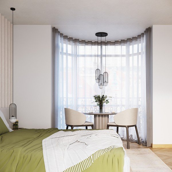 Baltos spalvos/juodos spalvos kabantis šviestuvas su stiklo gaubtu Belinda – Sollux-image-2