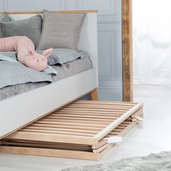 Vaikiška lovelė natūralios spalvos ant ratukų 60x120 cm Fold up – Roba-image-1