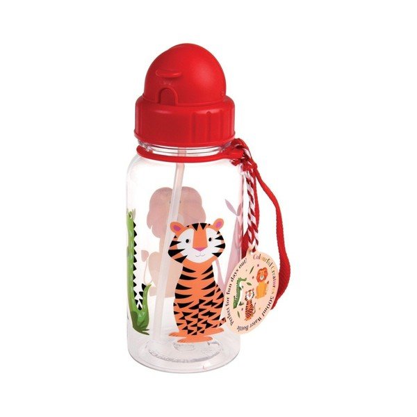Raudonos spalvos iš tritano vaikiškas buteliukas 500 ml Colourful Creatures – Rex London