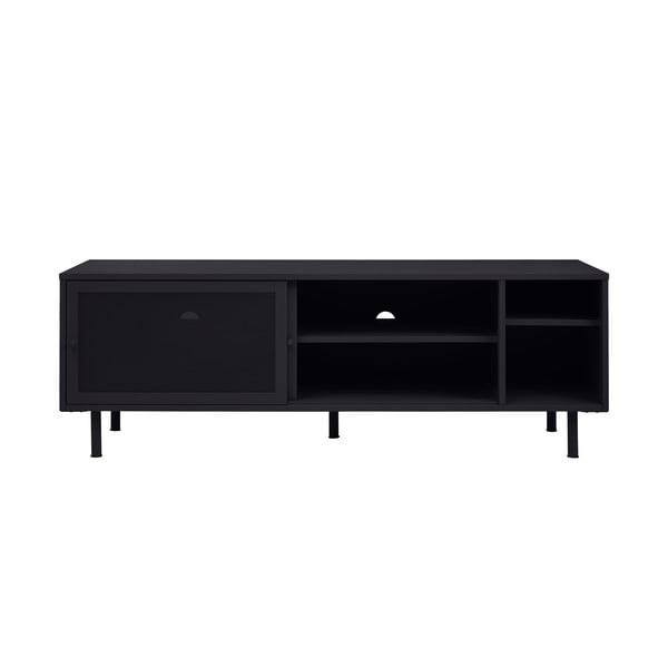 Iš metalo TV spintelė juodos spalvos 160x55x45 cm Veep – Unique Furniture-image-2