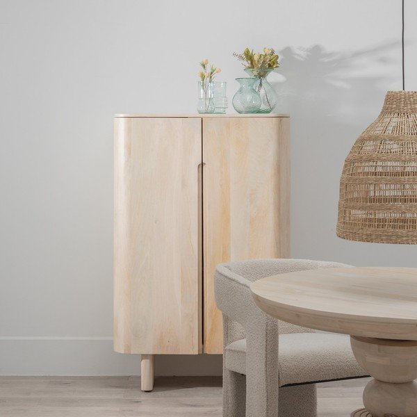 Iš mango masyvo spintelė natūralios spalvos 90x138 cm Batel – Ixia-image-1