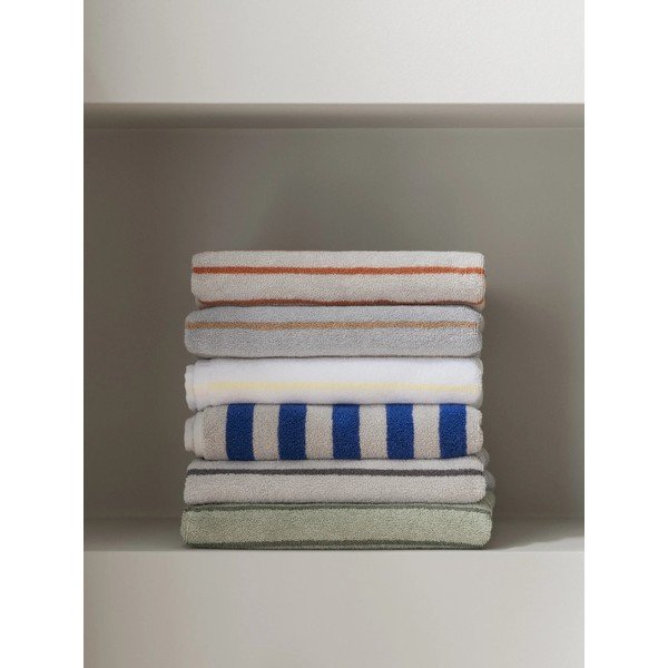 Mėlynos spalvos/kreminės spalvos iš frote audinio iš organiškos medvilnės rankšluosčiai 2 vnt. 30x50 cm Arto – Blomus-image-2