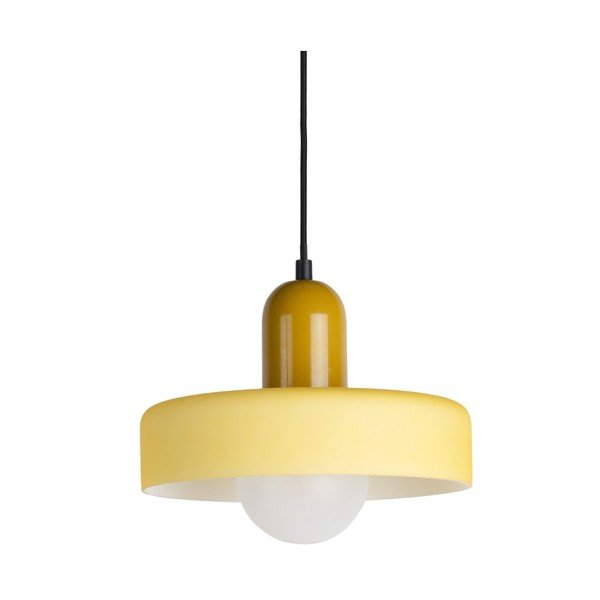 Geltonos spalvos kabantis šviestuvas ø 25 cm Opaco Grato – Leitmotiv