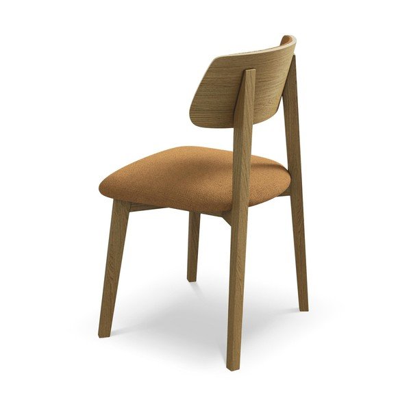 Terakotos spalvos iš medienos masyvo valgomojo kėdė Niu – Makamii-image-3