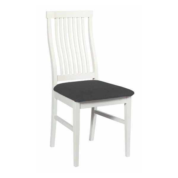 Balta valgomojo kėdė su juoda sėdyne "Rowico Kansas