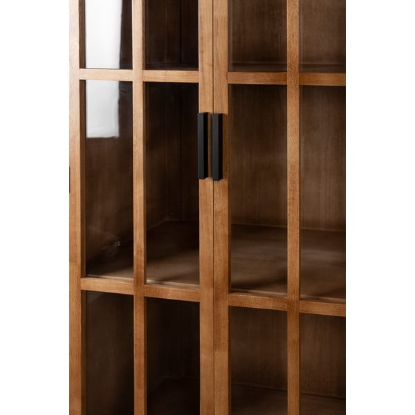 Natūralios spalvos iš kaučiukmedžio masyvo vitrina 80x140x38 cm Yaz – White Label-image-1