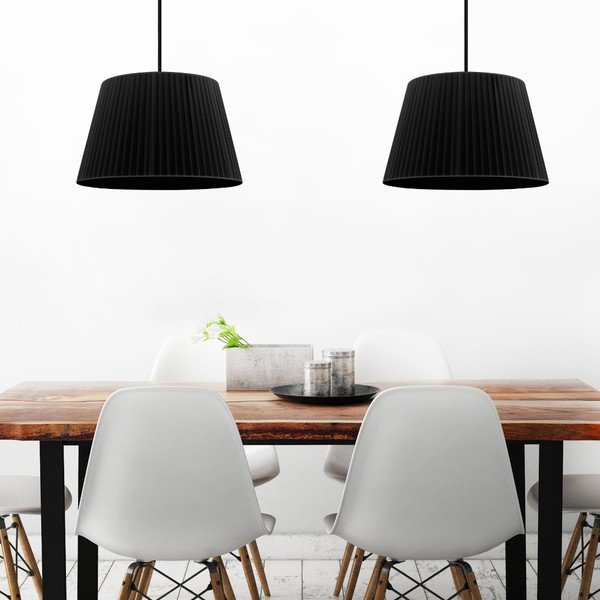 Juodas dviejų šakų pakabinamas šviestuvas Sotto Luce KAMI Elementary M 2S-image-1