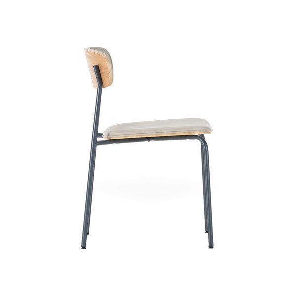 Smėlio spalvos iš audinio galima dėti viena ant kitos valgomojo kėdės 2 vnt. Saula – Marckeric-image-3