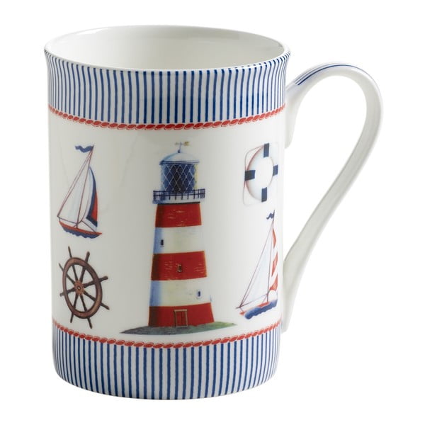 "Maxwell & Williams" puodelis iš kaulinio porceliano "Nautical Yachts", 400 ml
