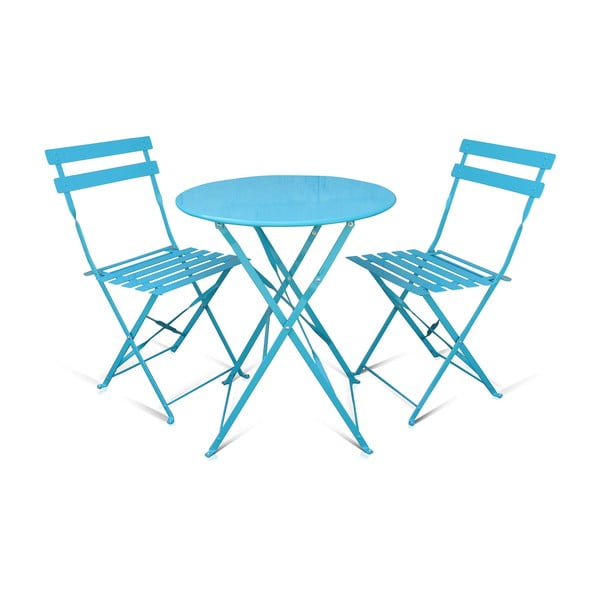 2 sulankstomų sodo kėdžių ir stalo rinkinys "Crido Consulting Aqua