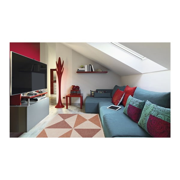 Smėlio ir oranžinės spalvos lauko kilimas Floorita Geo, 160 x 230 cm-image-3