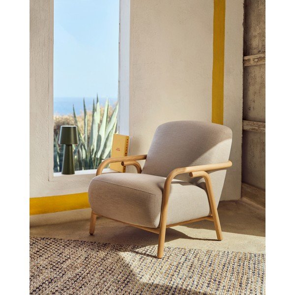Smėlio spalvos krėslas Sylo – Kave Home-image-1