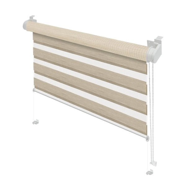 Kreminės spalvos diena ir naktis roletai 72,5x150 cm Zebra Natur – Gardinia-image-1