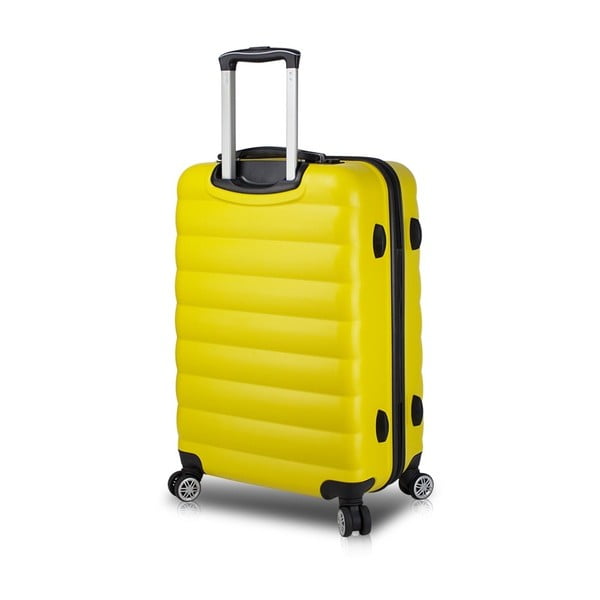 Geltonas lagaminas ant ratukų su USB jungtimi My Valice COLORS RESSNO Pilot Suitcase