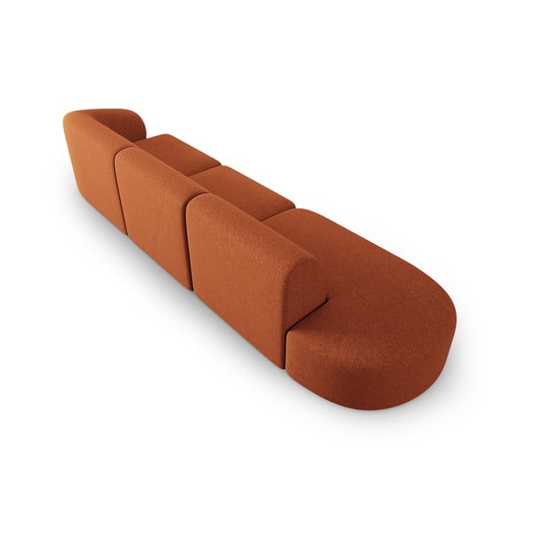 Sofa oranžinės spalvos 302 cm Shane – Micadoni Home-image-3