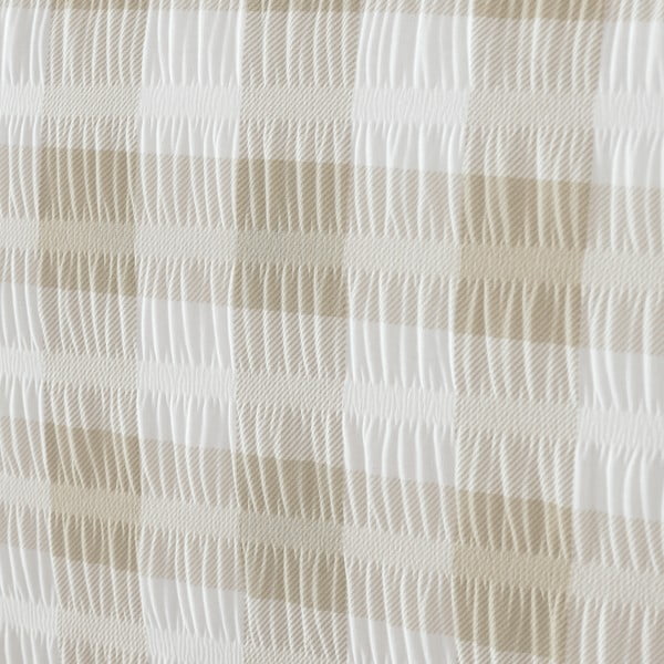 Iš banguotos tekstūros viengulė patalynė baltos spalvos/smėlio spalvos 135x200 cm Gingham Check – Catherine Lansfield-image-4