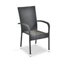 Plastikinės sodo kėdės juodos spalvos 2 vnt. Paris – Bonami Essentials