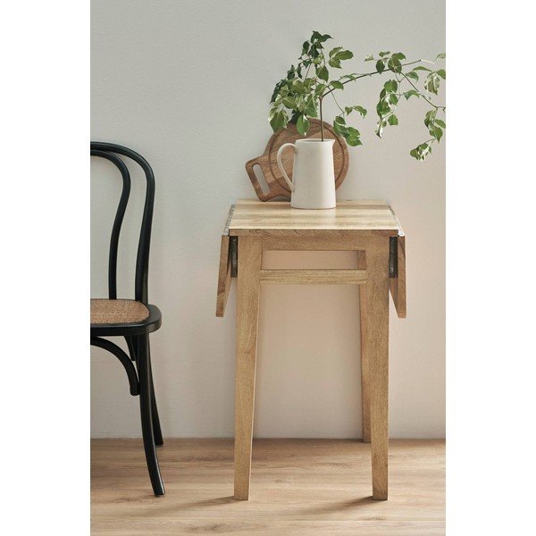 Iš mango masyvo prailginamas valgomojo stalas su papildomu stalviršiu 43,5x60 cm Derri – Ellos Home-image-1