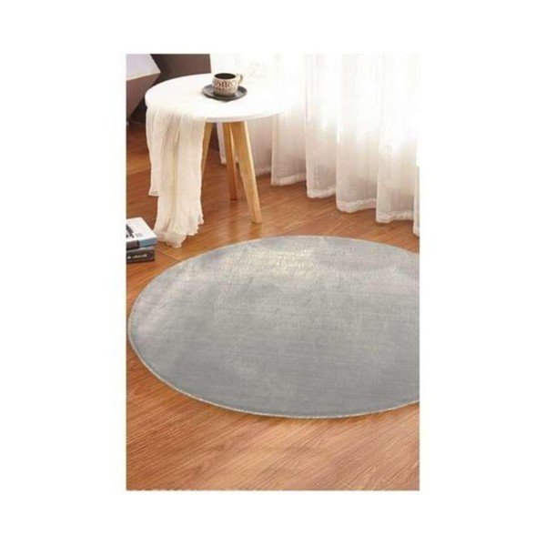 Skalbiamas apvalios formos kilimas šviesiai pilkos spalvos ø 120 cm Pelush Grey – Mila Home-image-1