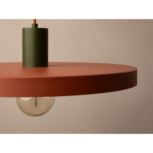 Raudonos plytų spalvos iš metalo kabantis šviestuvas ø 40 cm Ori – Micadoni -image-4