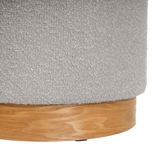 Šviesiai pilkos spalvos pufai 2 vnt. iš boucle – Casa Selección-image-3