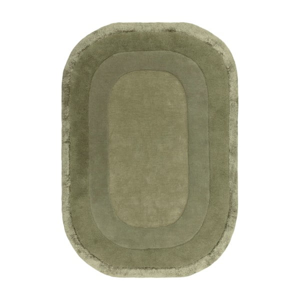 Rankų darbo iš vilnos mišinio kilimas žalios spalvos 160x230 cm Halo – Asiatic Carpets