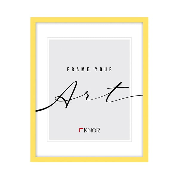 Geltonos spalvos pastatomas/pakabinamas rėmas 12x17 cm – knor-image-1