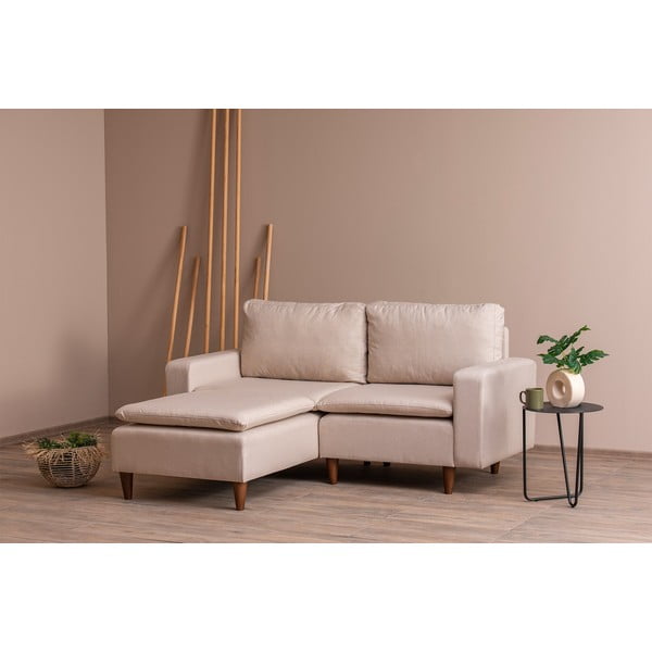 Kampinė sofa smėlio spalvos (su kairiuoju kampu) Lungo – Balcab Home-image-3