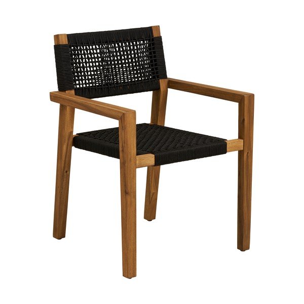 Juodos spalvos medžio masyvo sodo kėdė Anzio – House Nordic