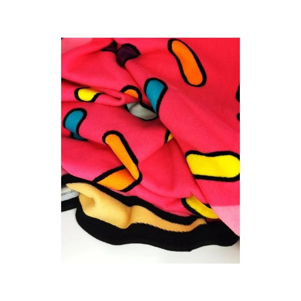 Rožinės spalvos vaikams paplūdimio rankšluostis ø 150 cm Donut – JAHU collections-image-2