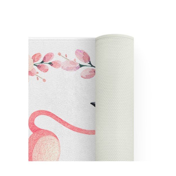 Vaikiškas kilimas OYO Kids Gėlių žiedas Flamingo, 100 x 140 cm-image-1