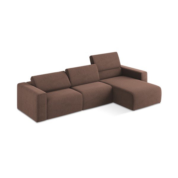 Rožinės spalvos modulinė kampinė sofa (su dešiniuoju kampu) Kalea – Makamii-image-1