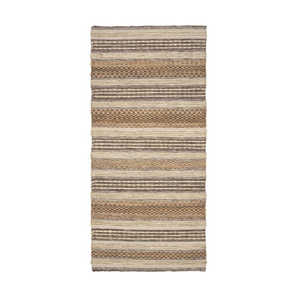 Rankų darbo iš džiuto mišinio kilimas rudos spalvos 80x180 cm Morena – House Nordic