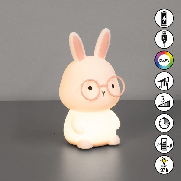 Šviesiai rožinės spalvos vaikiška naktinė lemputė Josie – Fischer & Honsel-image-4