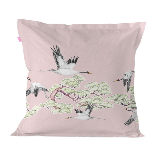 Medvilninis pagalvės užvalkalas Happy Friday Basic Cushion Cover Cranes, 60 x 60 cm