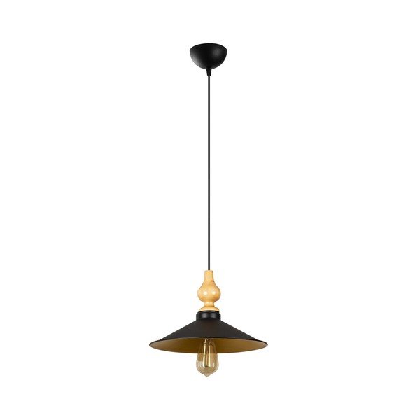 Juodos spalvos metalinis pakabinamas šviestuvas Opviq lights Kiriakos-image-2