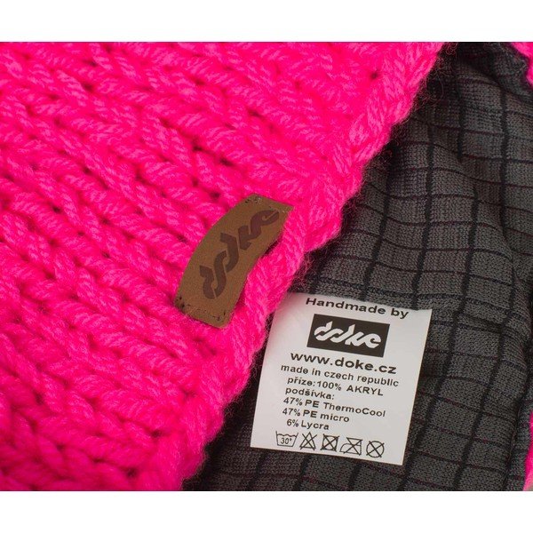 Rankomis megzta kepurė DOKE Pink Beanie-image-2