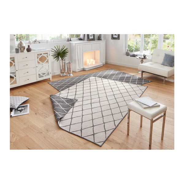 Pilkos ir kreminės spalvos lauko kilimas NORTHRUGS Malaga, 200 x 290 cm-image-2