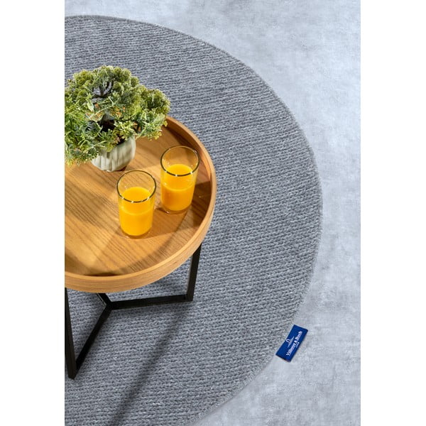 Rankų darbo iš vilnos apvalios formos kilimas pilkos spalvos ø 160 cm Francois – Villeroy&Boch-image-2