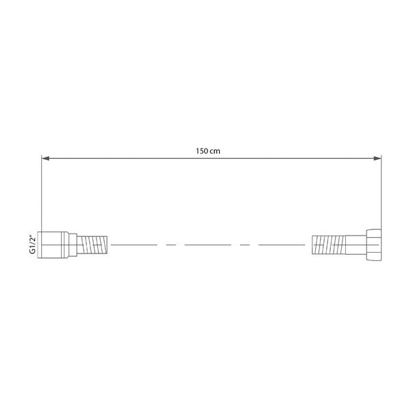 Iš plastiko dušo žarna juodos spalvos ø 1 cm Softflex – Sapho-image-3