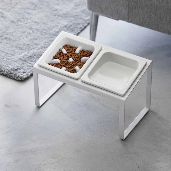 Iš keramikos dubenėlių komplektas su stovu visi augintiniai Nooks – YAMAZAKI-image-2