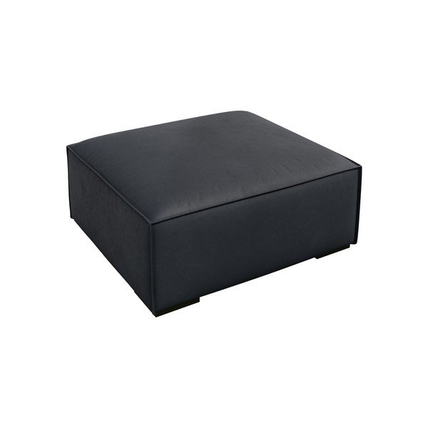 Iš odos taburetė tamsiai mėlynos spalvos Madame – Windsor & Co Sofas-image-1